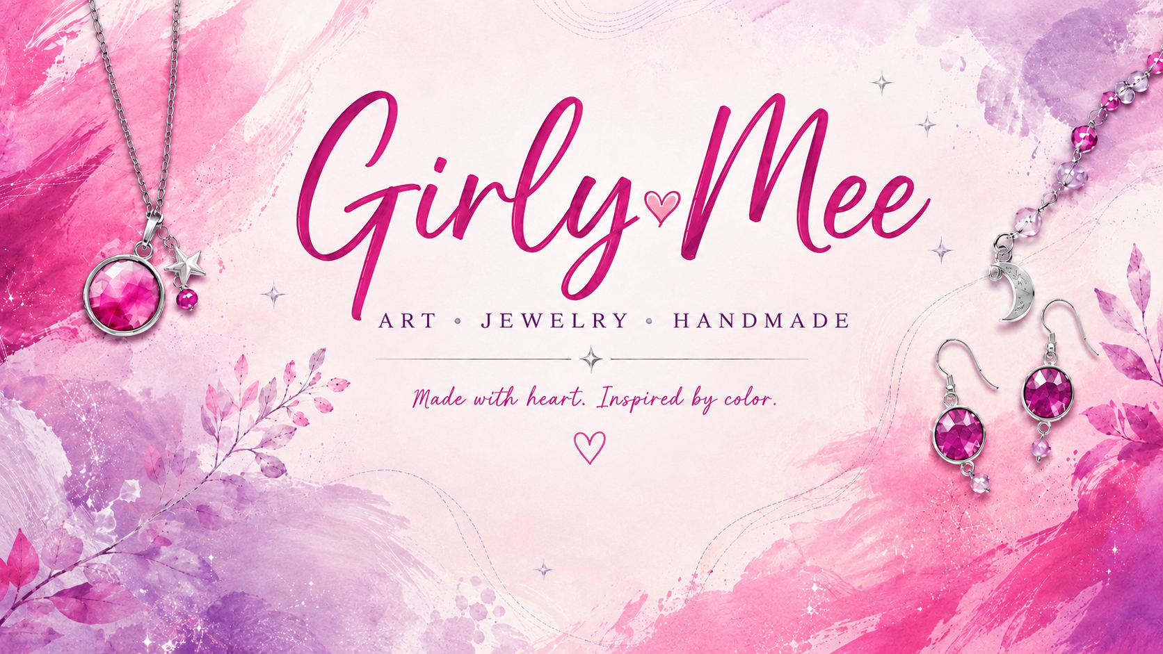 GirlyMee kawaii jewelry, cute accessories, colorful art and handmade creations